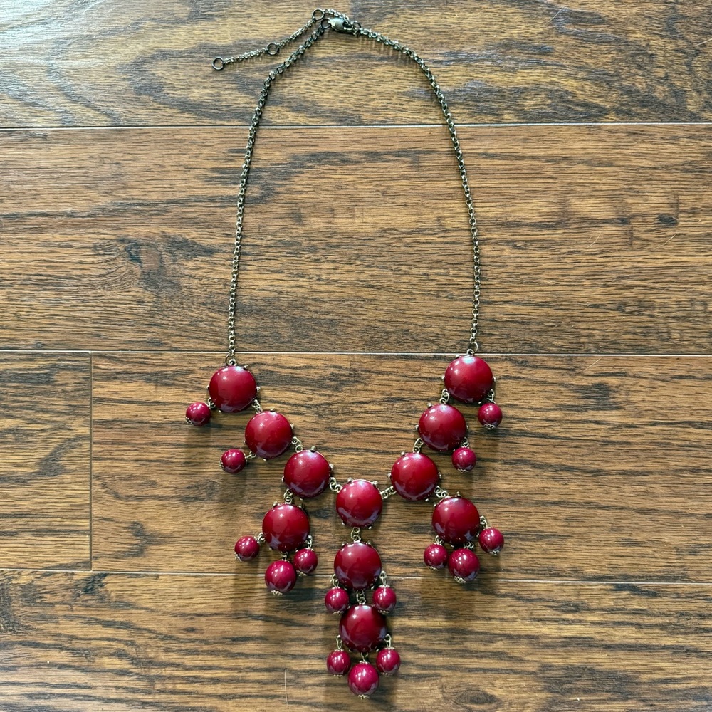 Ily Couture Burgundy Bubble Necklace